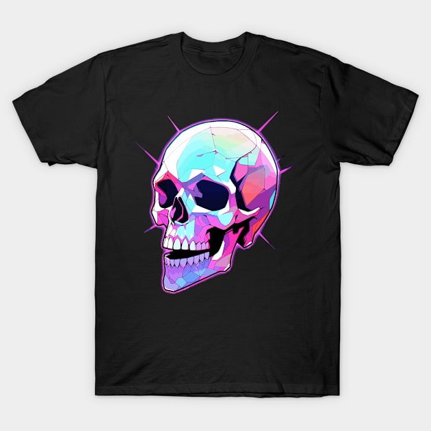 Party Skull EDM Festival DJ Rave T-Shirt by QQdesigns